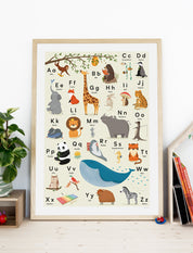 ABC Poster mit Tierillustration