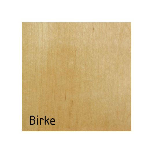 Ein quadratischer 29 x 29 cm großer Regalwürfel aus Massivholz von buchenblau aus heller Birke mit dezenter Maserung. „Birke“ erscheint unten links in Schwarz – perfekt als wandhängendes Regal oder stylischer Aufbewahrungswürfel.