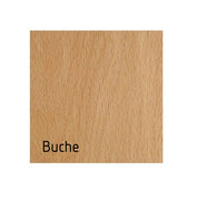 Ein quadratisches Muster aus hellbraunem, buchenblauem Massivholz (Regalwürfel 29 x 29 cm) mit feiner, gleichmäßiger Maserung. Unten links ist „Buche“ schwarz aufgedruckt. Ideal für kleine Regalwürfel oder Wandmontage.
