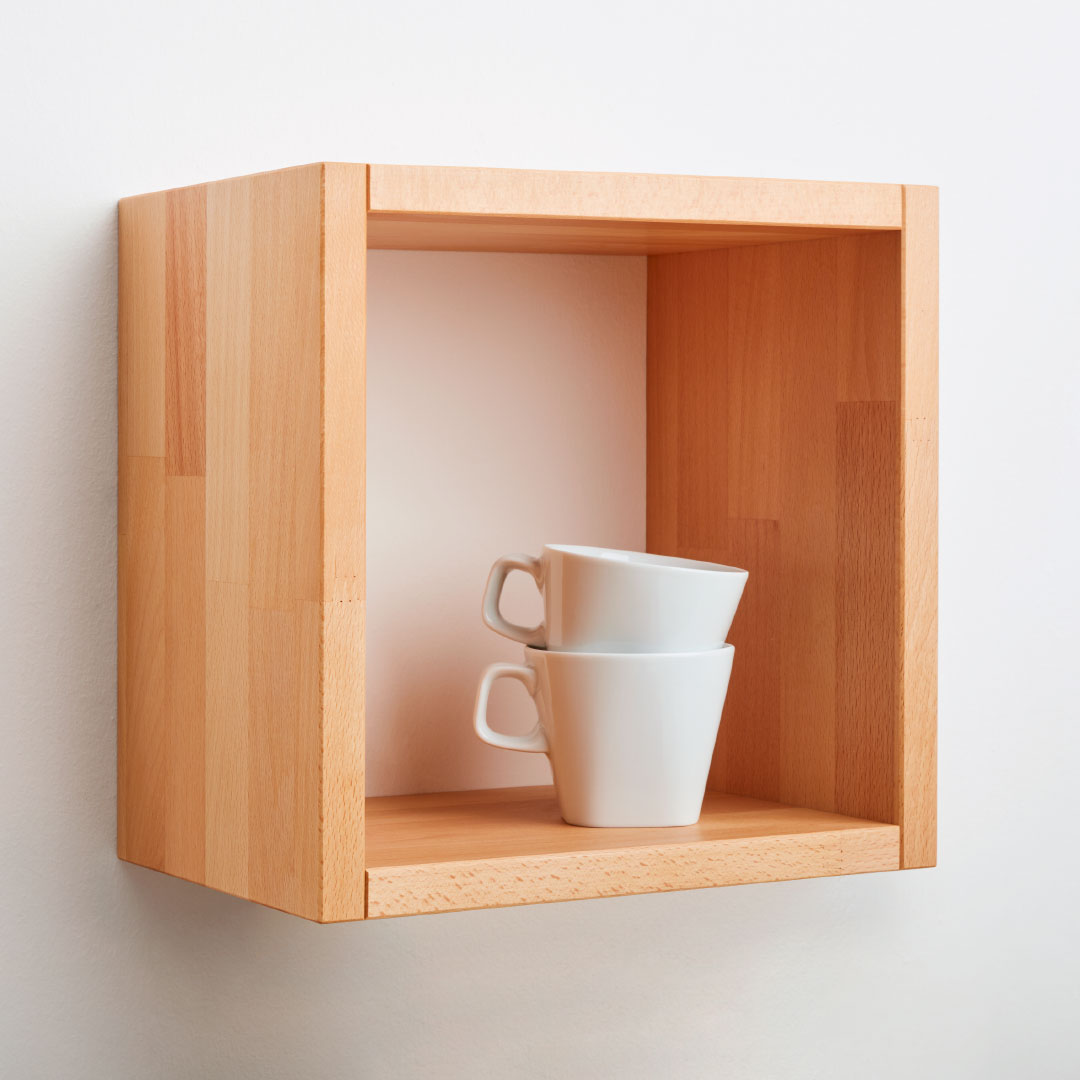 Regalwürfel Massivholz 29 x 29 cm